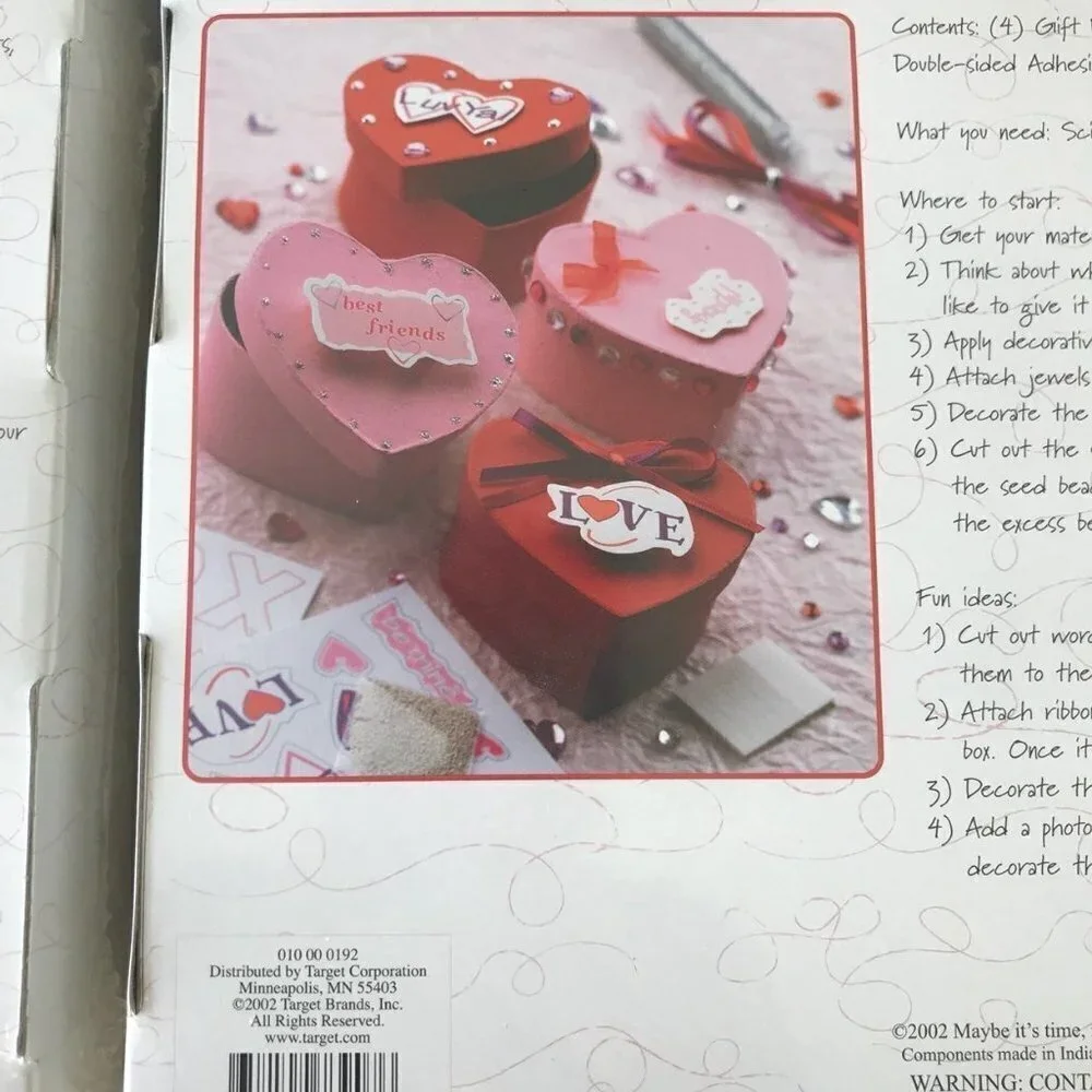 Valentines Craft Kits 2 Mini Gift Boxes Kits & 1 Picture Frame Kit
